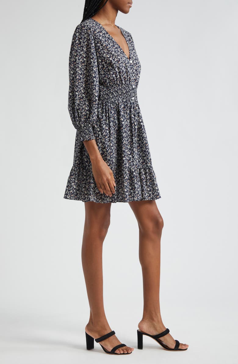 Katari Floral Smocked Cotton Minidress