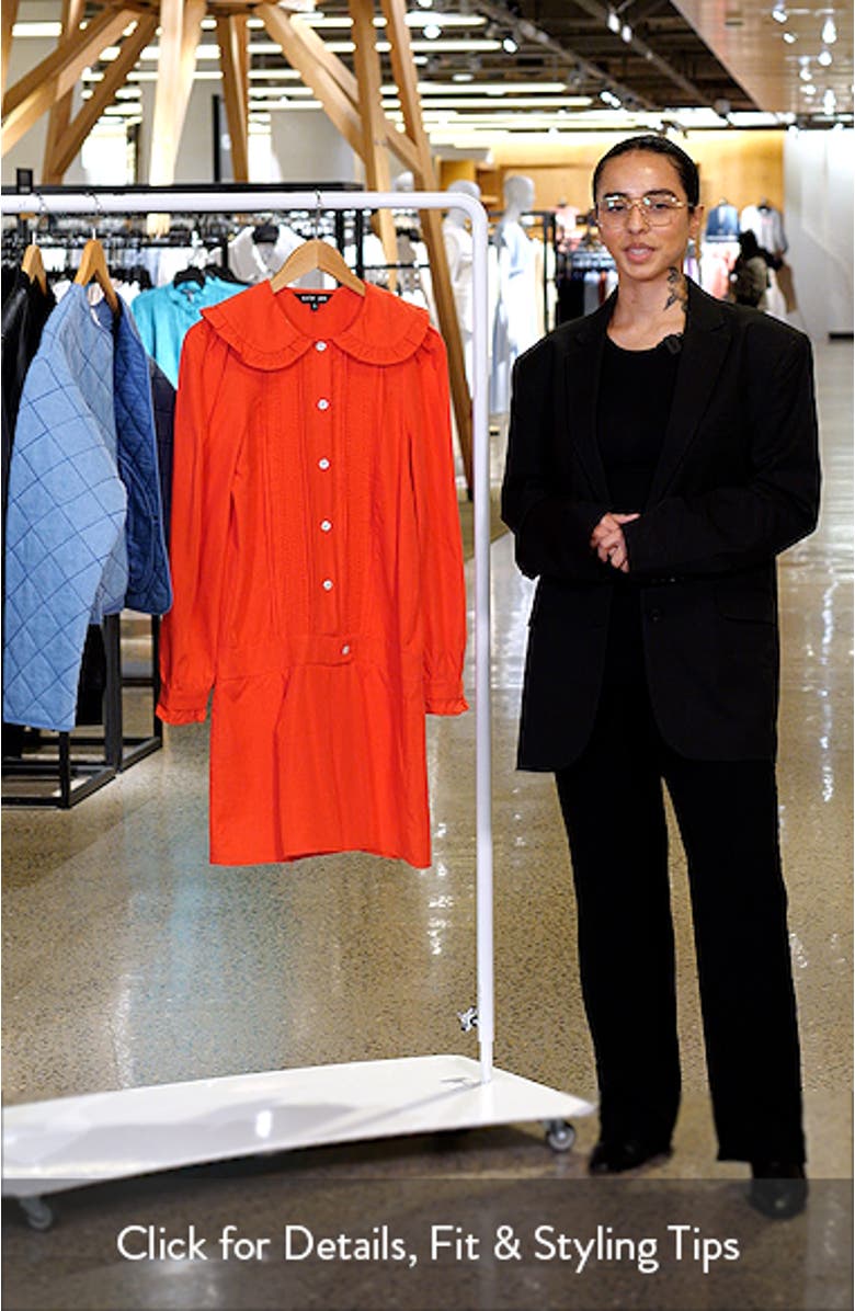 Cruise Pleated Long Sleeve Minidress, sales video thumbnail