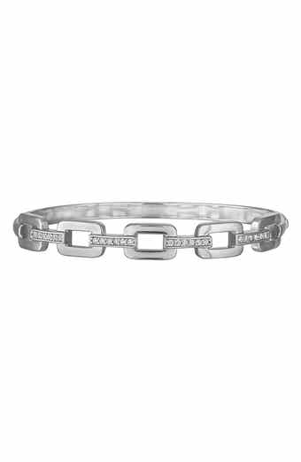 Cubic Zirconia Link Bangle Bracelet