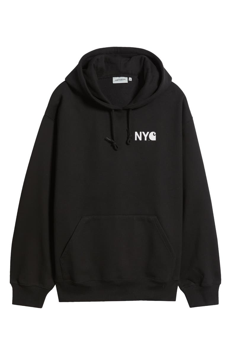 Carhartt Work In Progress NYC Heavyweight Fleece Hoodie, Alternate, color, Black