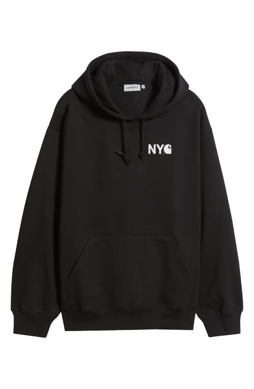 Carhartt Work In Progress Nyc Heavyweight Fleece Hoodie In Black