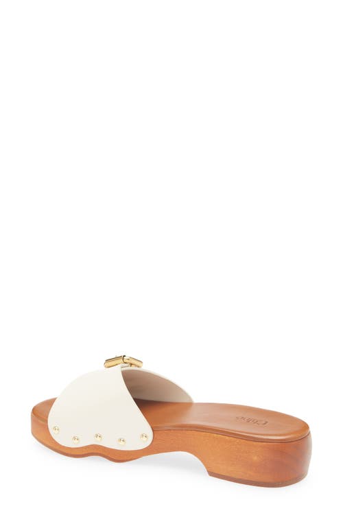 Chloé Jeannette Platform Slide Sandal In White
