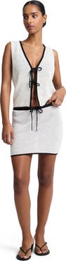 Onia Knit Linen Mini Skirt