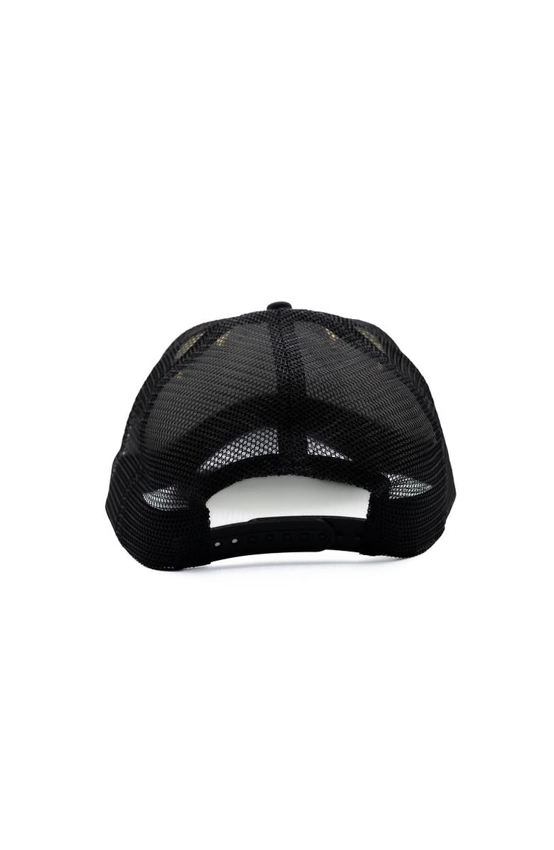 Rey To Z Texas Postcard Trucker Hat - Kids, Alternate, color, Black & White