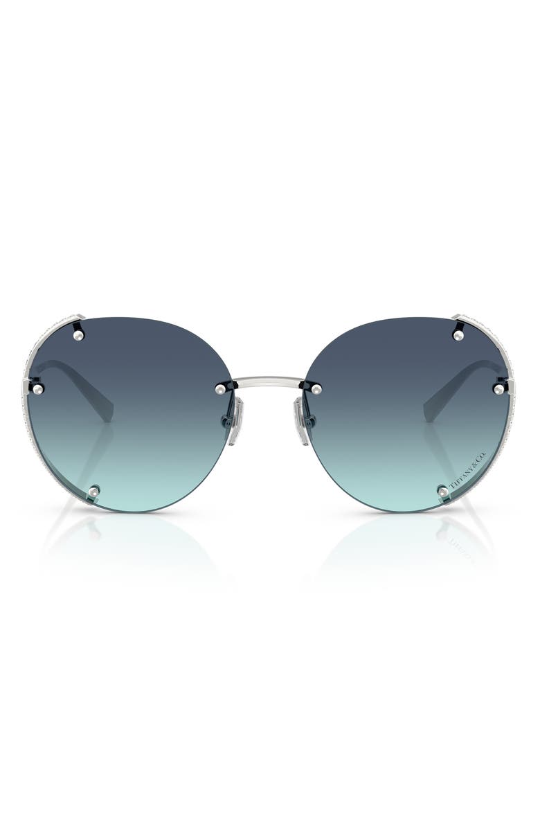 Tiffany & Co. 57mm Gradient Round Sunglasses, Main, color, Blue Gradient