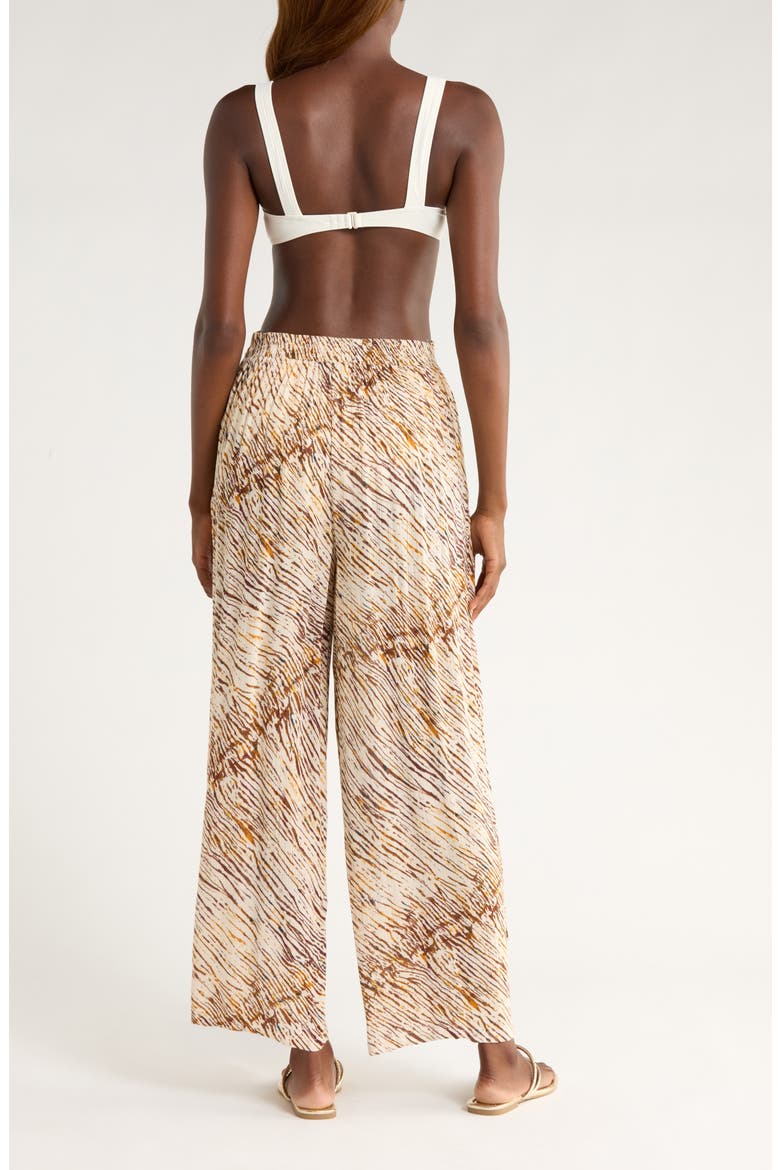 Print Cover-Up Wrap Pants, Alternate, color, NEUTRAL SAHARA