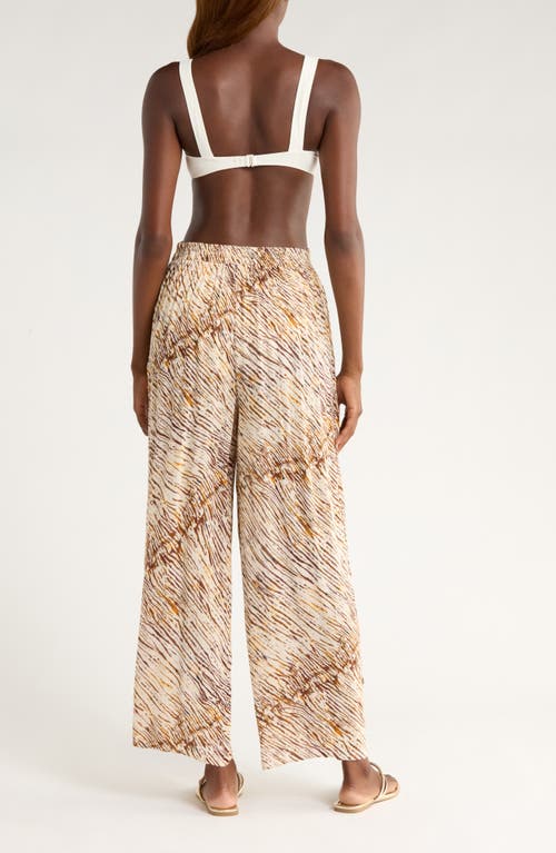 Elan Casual Breeze Flowy Wide Leg Pants In Neutral Sahara In Neutral