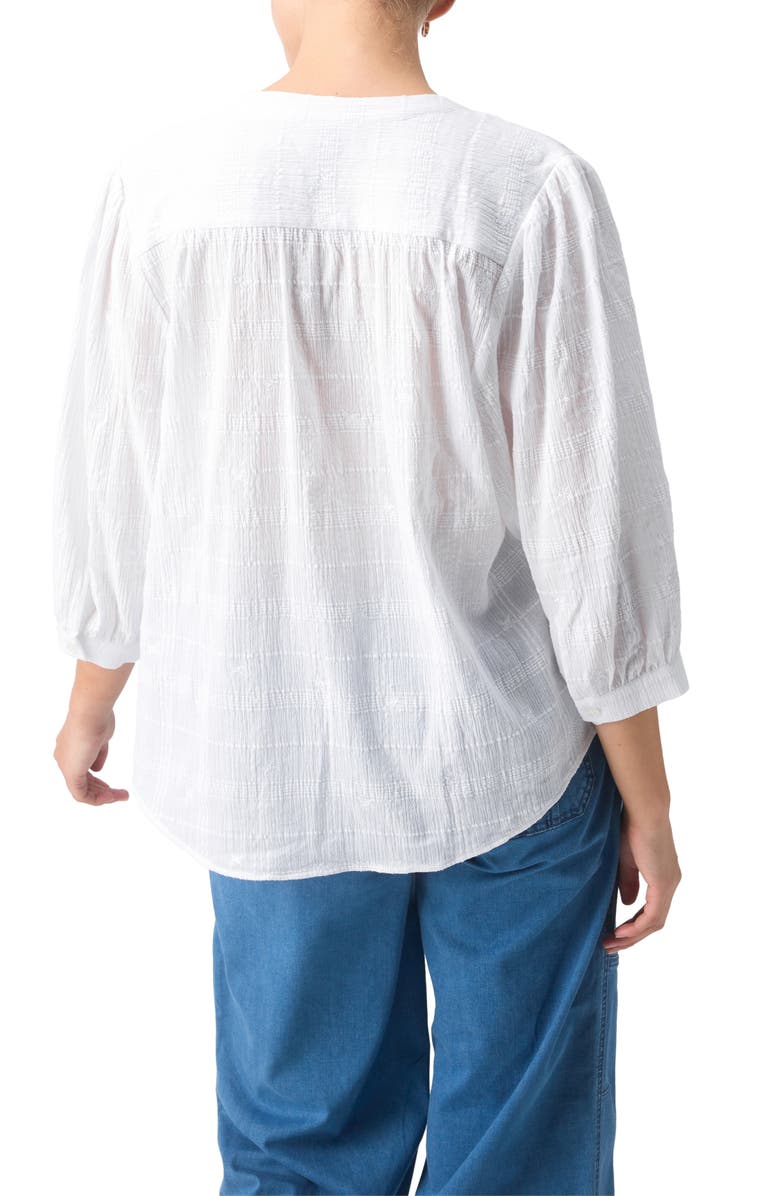 Sanctuary Embroidered Cotton Gauze Buton-Up Shirt, Alternate, color, 