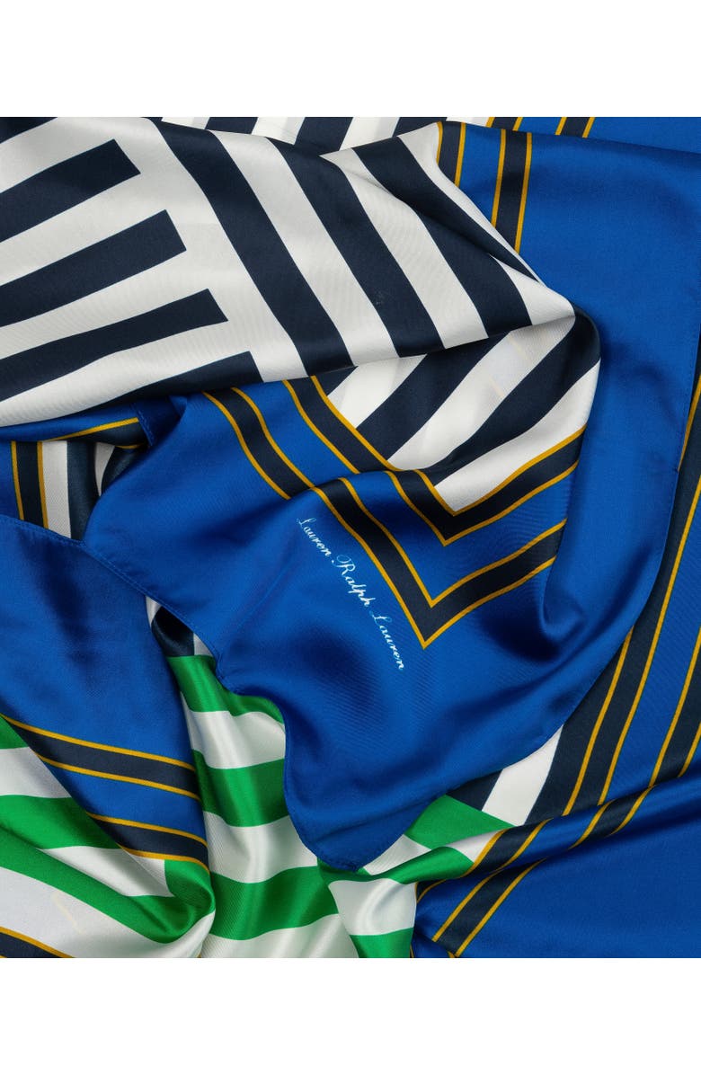 Lauren Ralph Lauren Blocked Stripe Large Square, Alternate, color, Cruise Royal