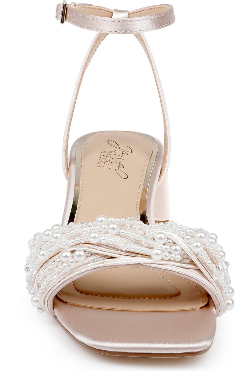 Jewel Badgley Mischka Fallon Ankle Strap Sandal, Alternate, color, Champagne Satin