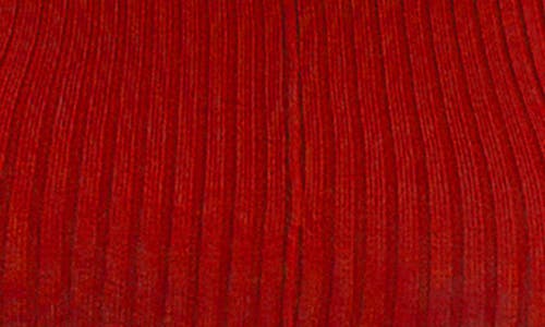 Nina Leonard Mock Neck Long Sleeve Midi Dress In Red