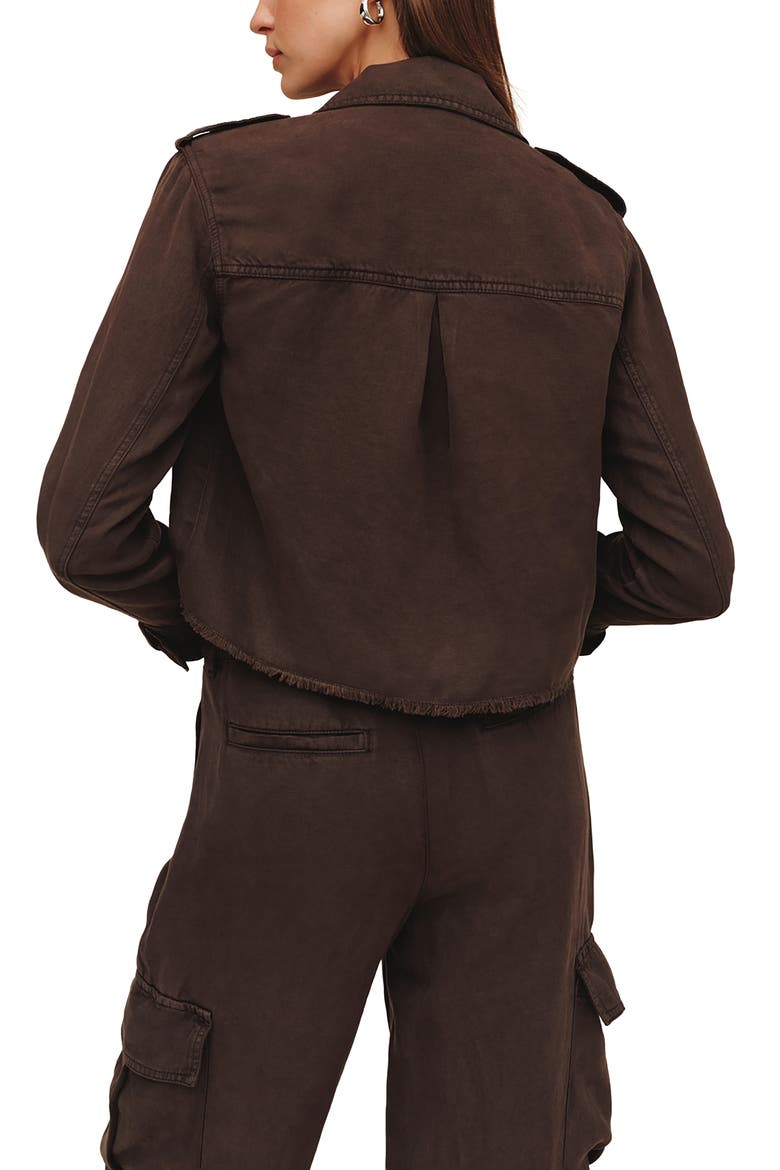 Cropped Utility Jacket, Alternate, color, DARK ROAST