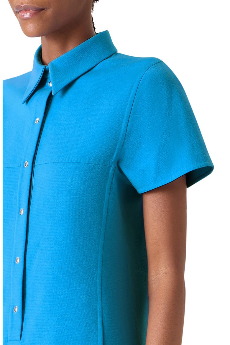 Cotton & Silk Blend Double Face Polo Dress, Alternate, color, TWILIGHT