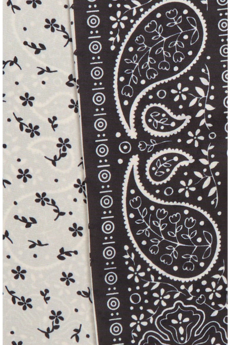 Assorted 2-Pack Satin Skinny Scarves, Alternate, color, BLACK BANDANA