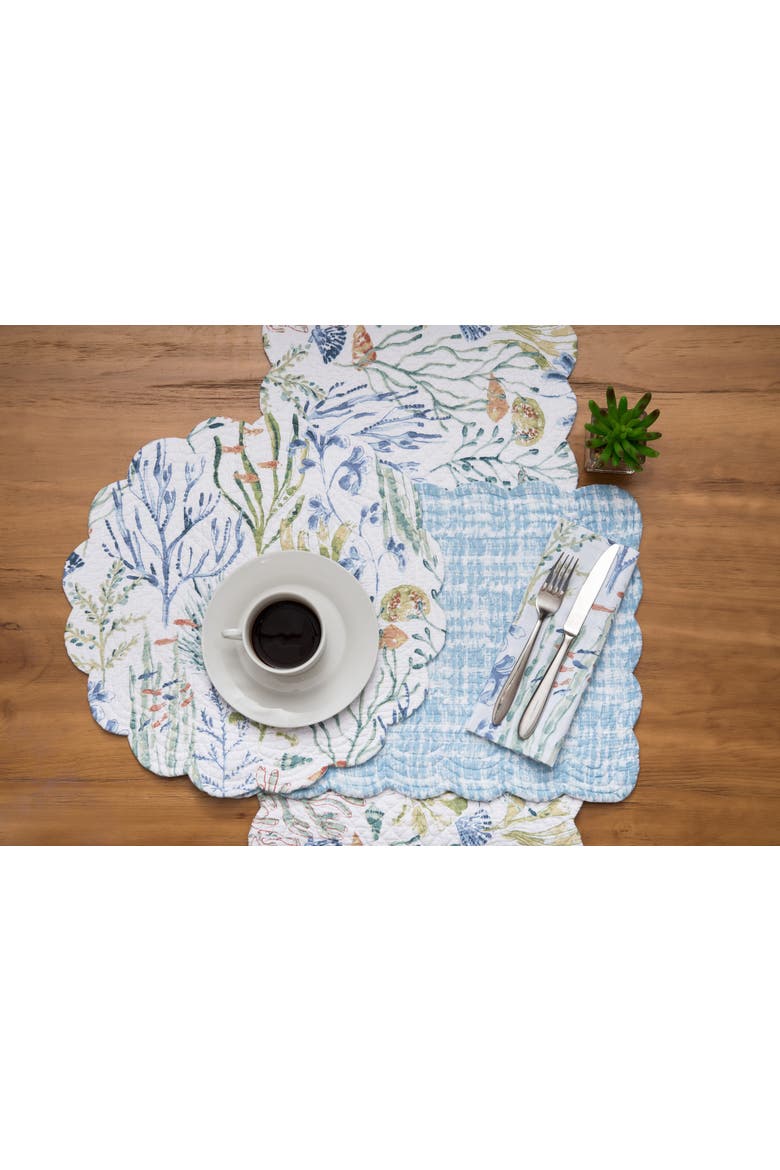 Coralie Sound Table Runner 14" x 51", Alternate, color, Green
