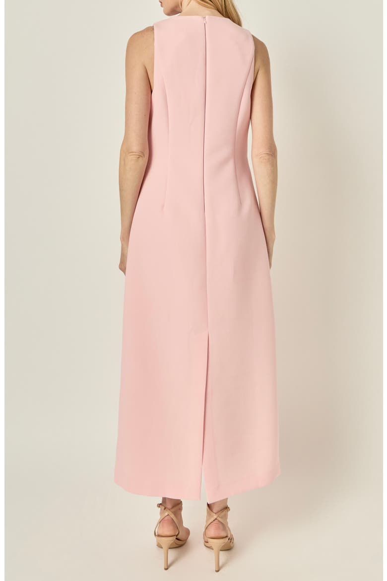 Bow Embellished Sleeveless A-Line Dress, Alternate, color, PINK