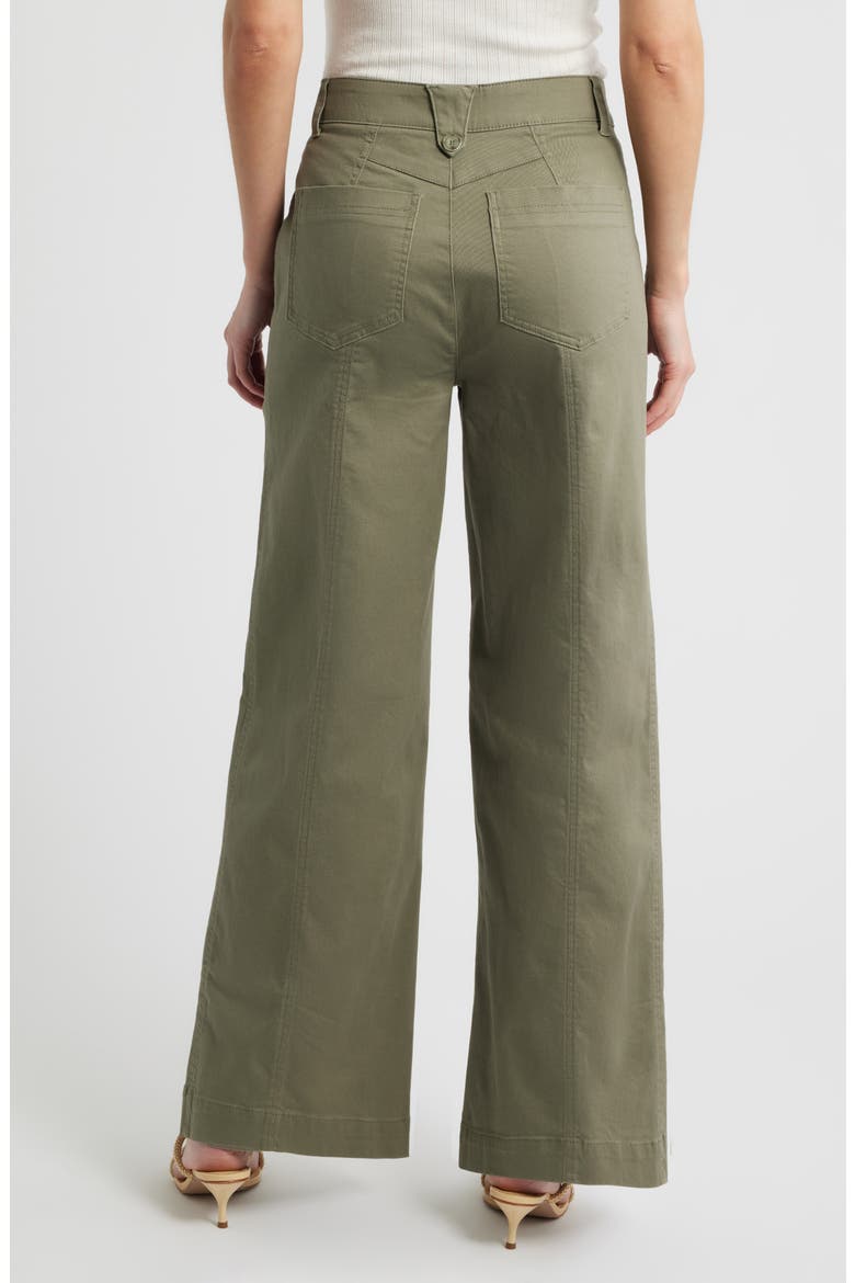 Skyrise Patch Pocket Wide Leg Pants, Alternate, color, LAUREL OAK