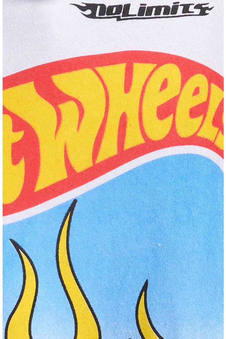 Kids' Hot Wheels® Fleece Graphic Hoodie, Alternate, color, WHITE