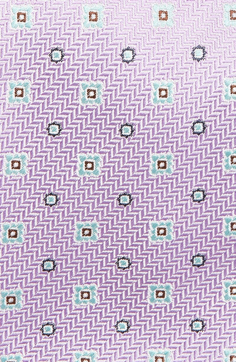 Canali Medallion Silk Tie, Alternate, color, Light Purple