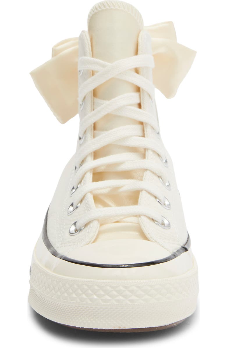 Converse Chuck 70 Bow High Top Canvas Sneaker, Alternate, color, Egret/ Egret/ Black