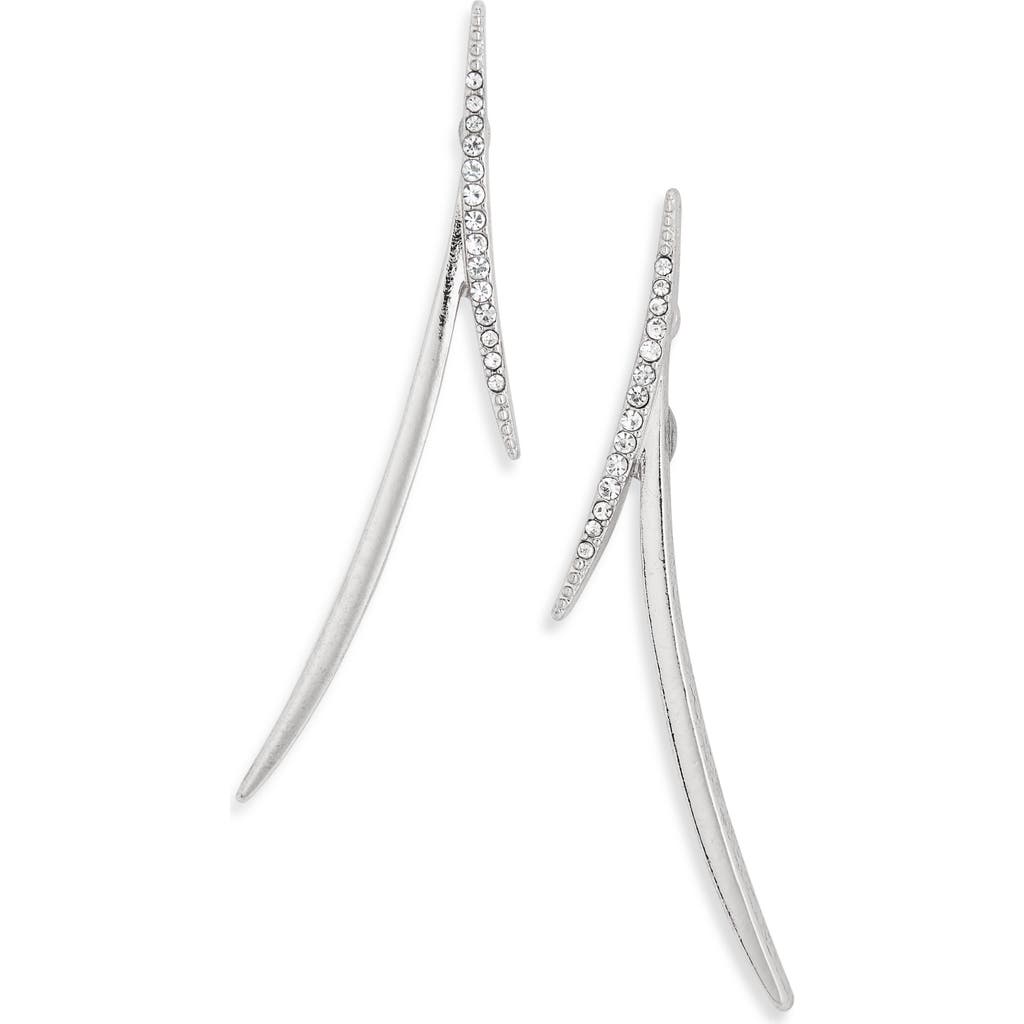 Kenneth Jay Lane Spike Crystal Stone Drop Earrings In Metallic