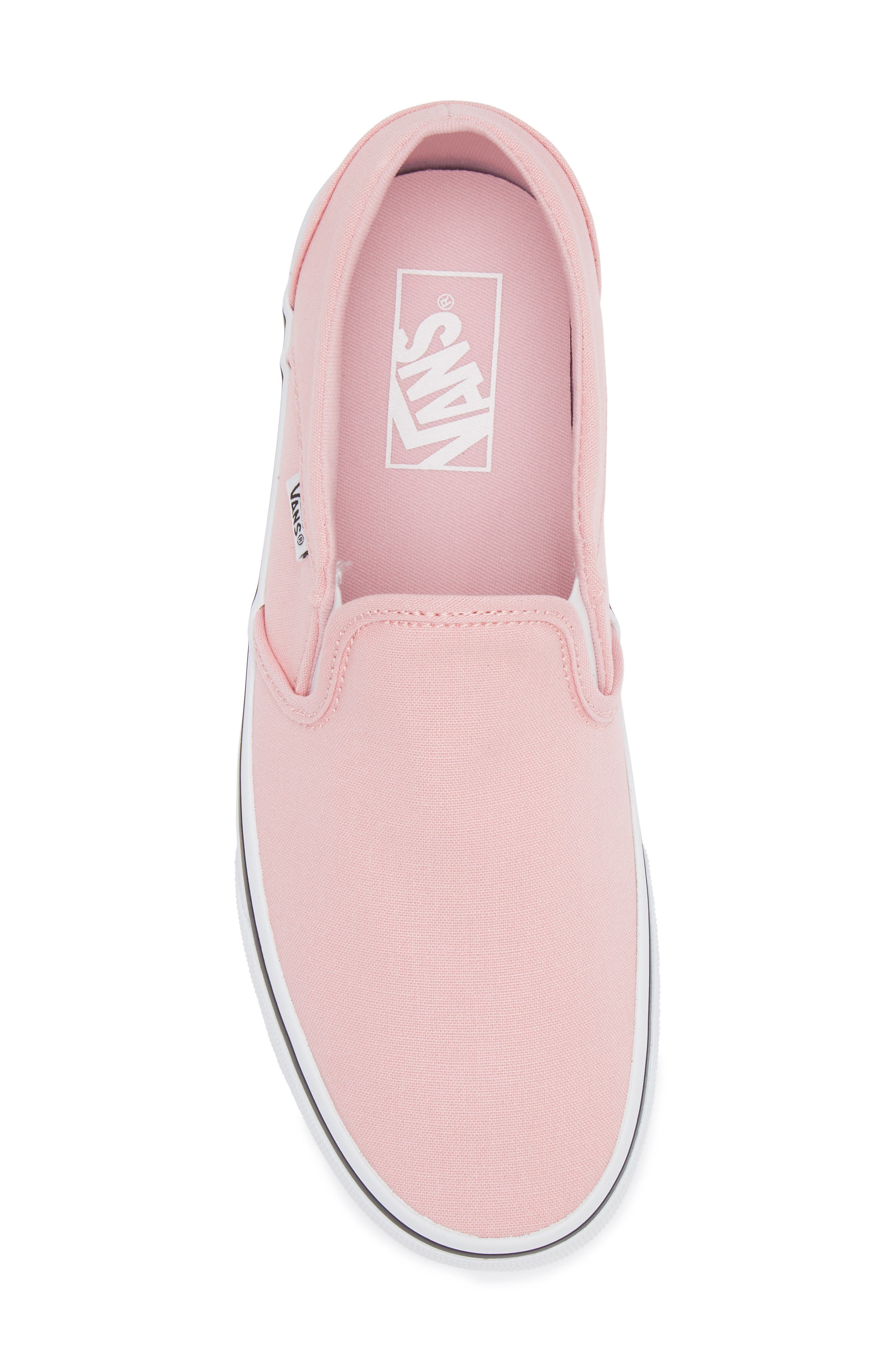 Vans Gender Inclusive Asher Slip-On Sneaker, Alternate, color, Canvas Coral Blush