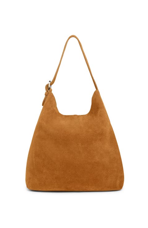 Suede Slouchy Shoulder Bag