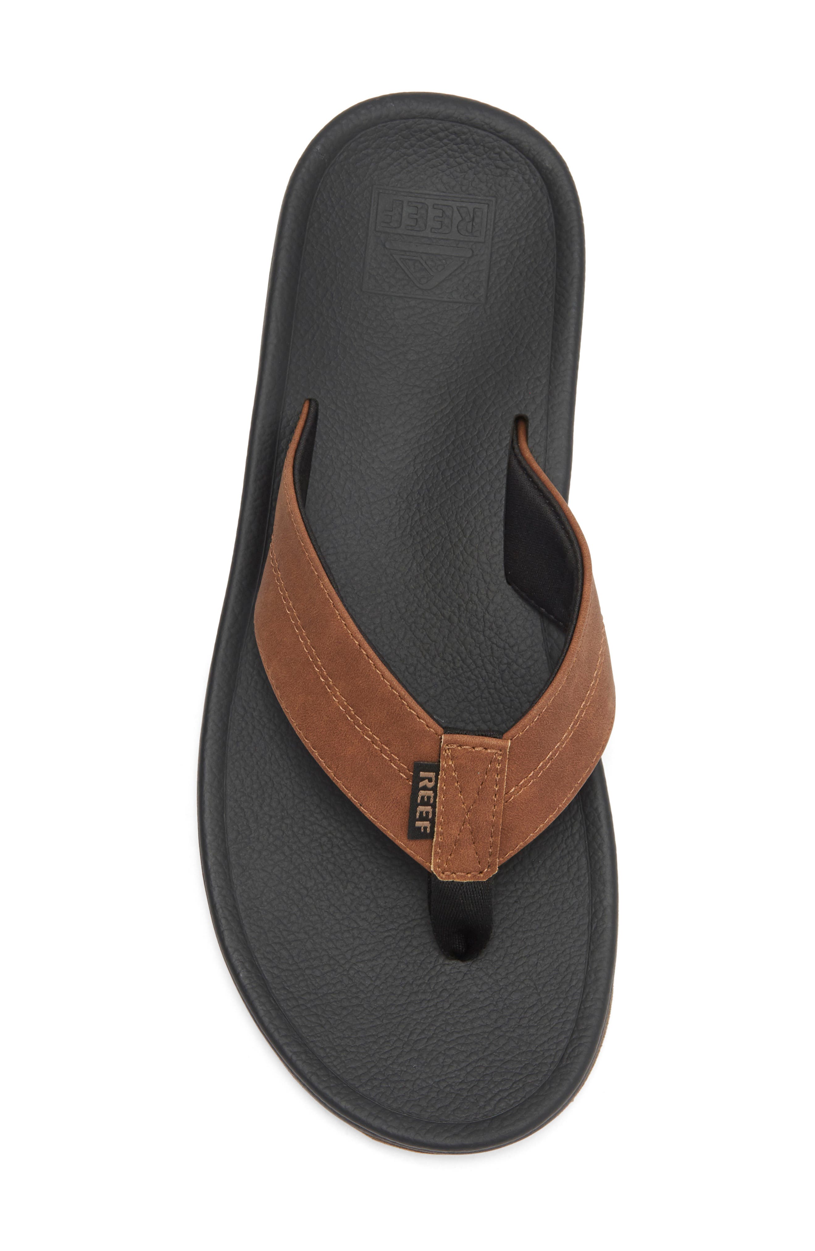 Reef Journeyer Flip Flop Sandal, Alternate, color, Black/ Brown
