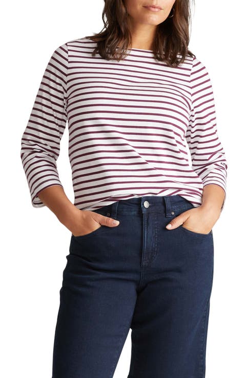 Belle Breton Stripe Top (Plus)