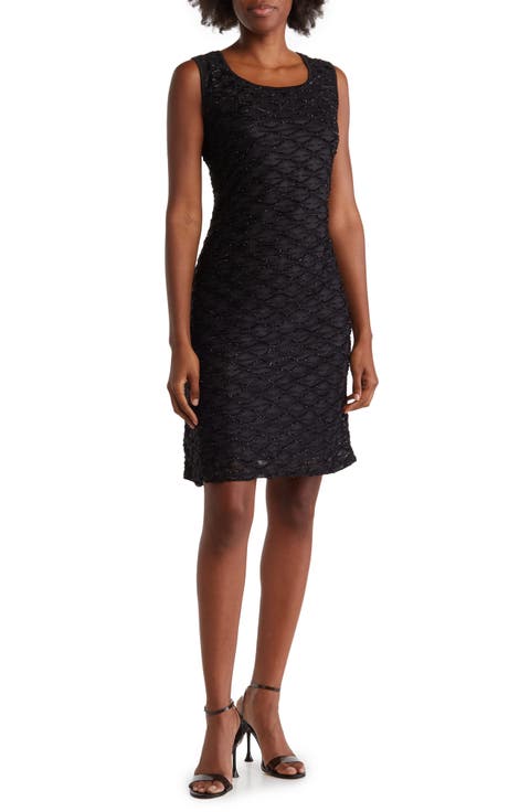 Sparkle Lattice Sheath Dress