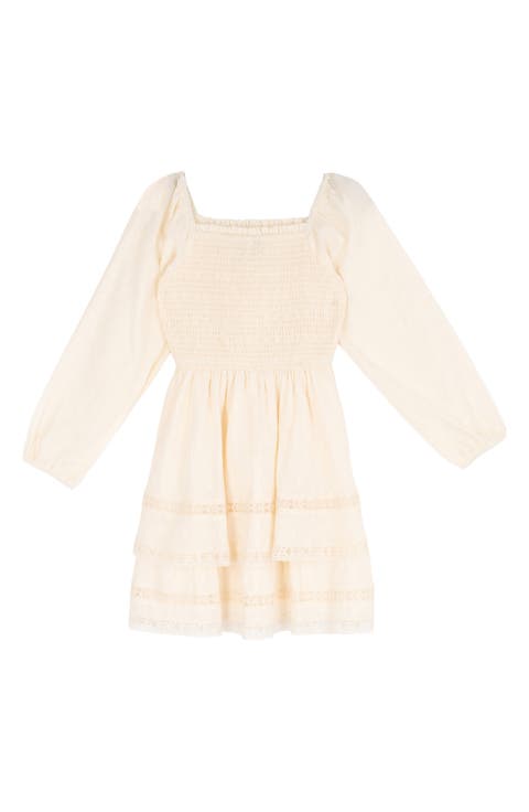 Kids' Smocked Tiered Hem Dress