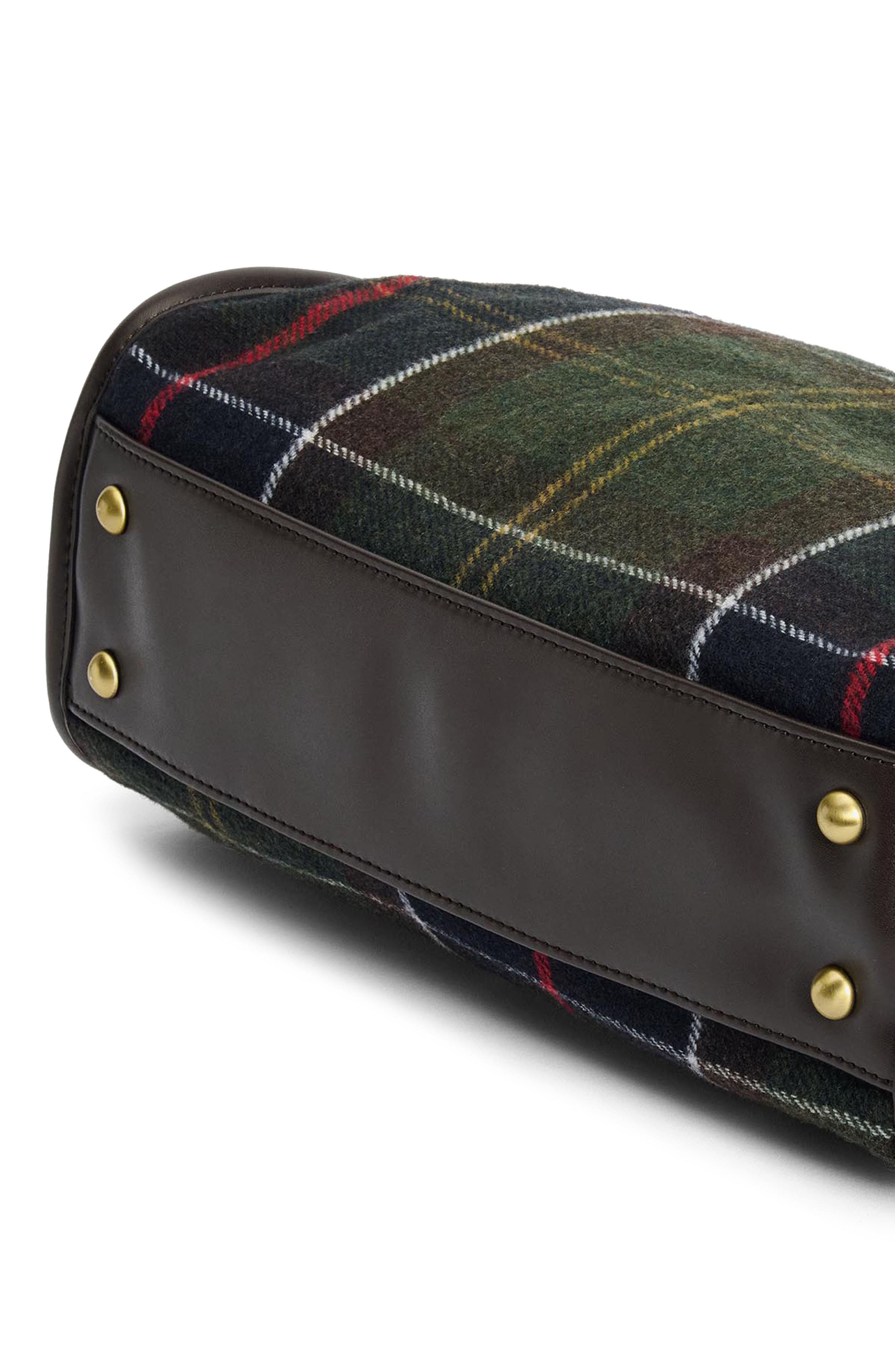 Barbour Barrhill Tartan Plaid Wool Blend Tote, Alternate, color, 