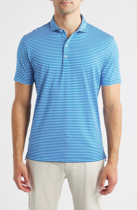Rex Stripe Performance Jersey Polo