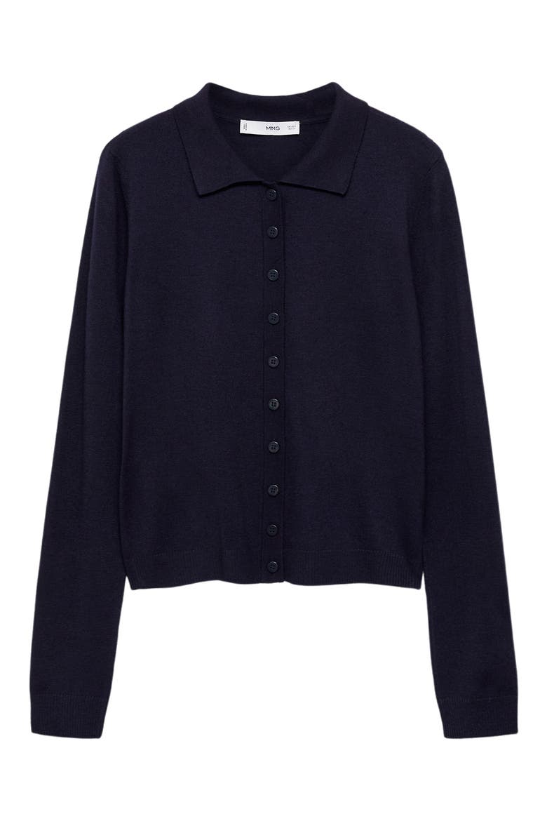 Polo Cardigan, Alternate, color, DARK NAVY
