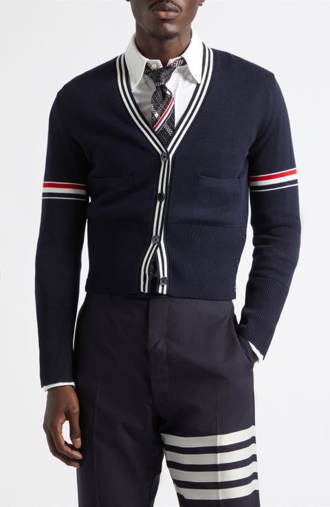 Sailboat Jacquard Cotton Cardigan