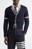 Thom Browne Sailboat Jacquard Cotton Cardigan