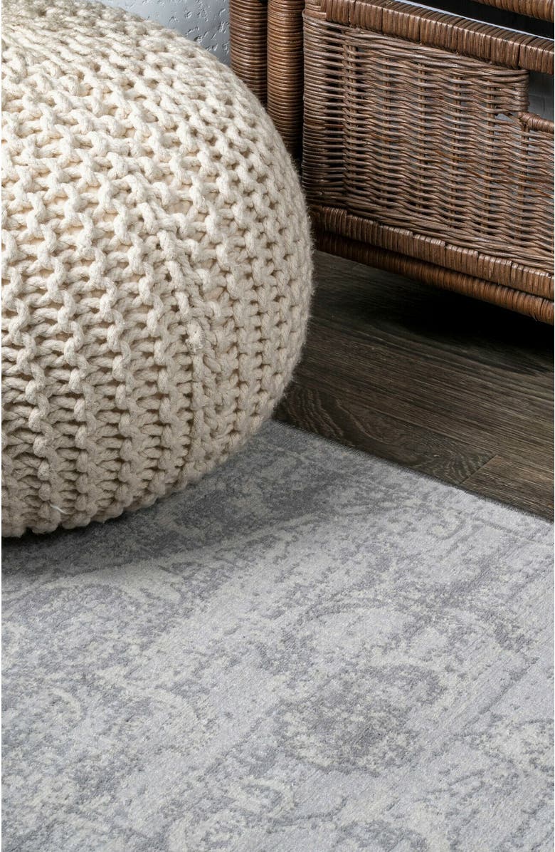 JONATHAN Y Modern Persian Vintage Medallion Area Rug, Alternate, color, Gray