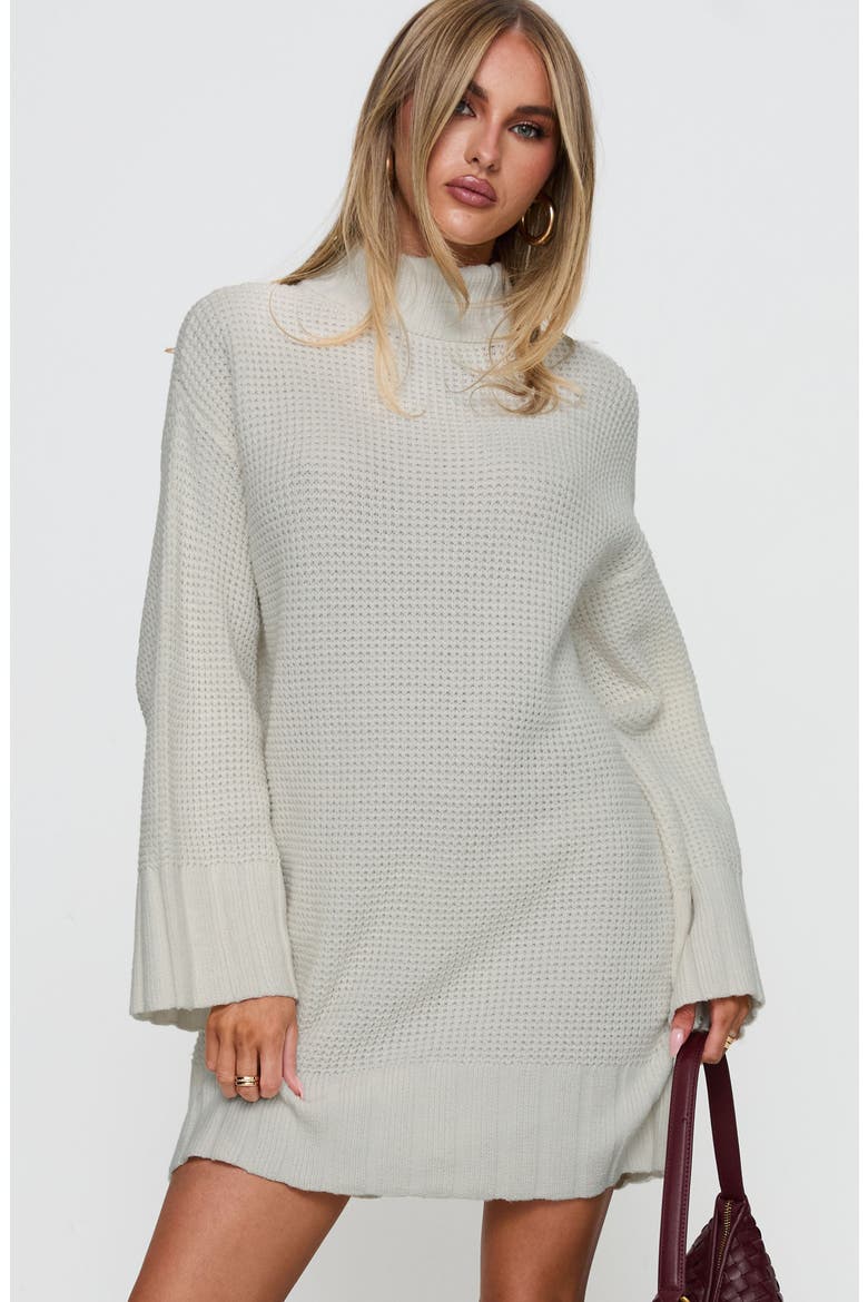 Tarin Knit Long Sleeve Sweater Dress, Alternate, color, CREAM