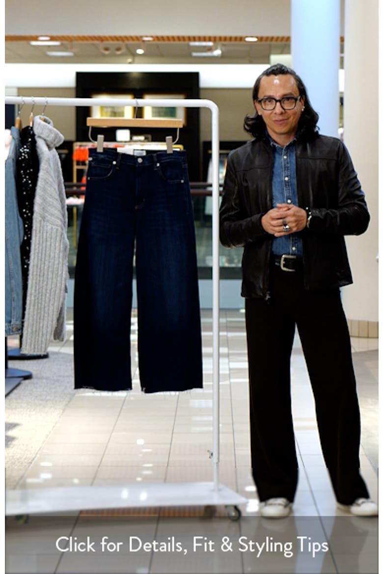 Lyra Raw Hem High Waist Crop Wide Leg Jeans video