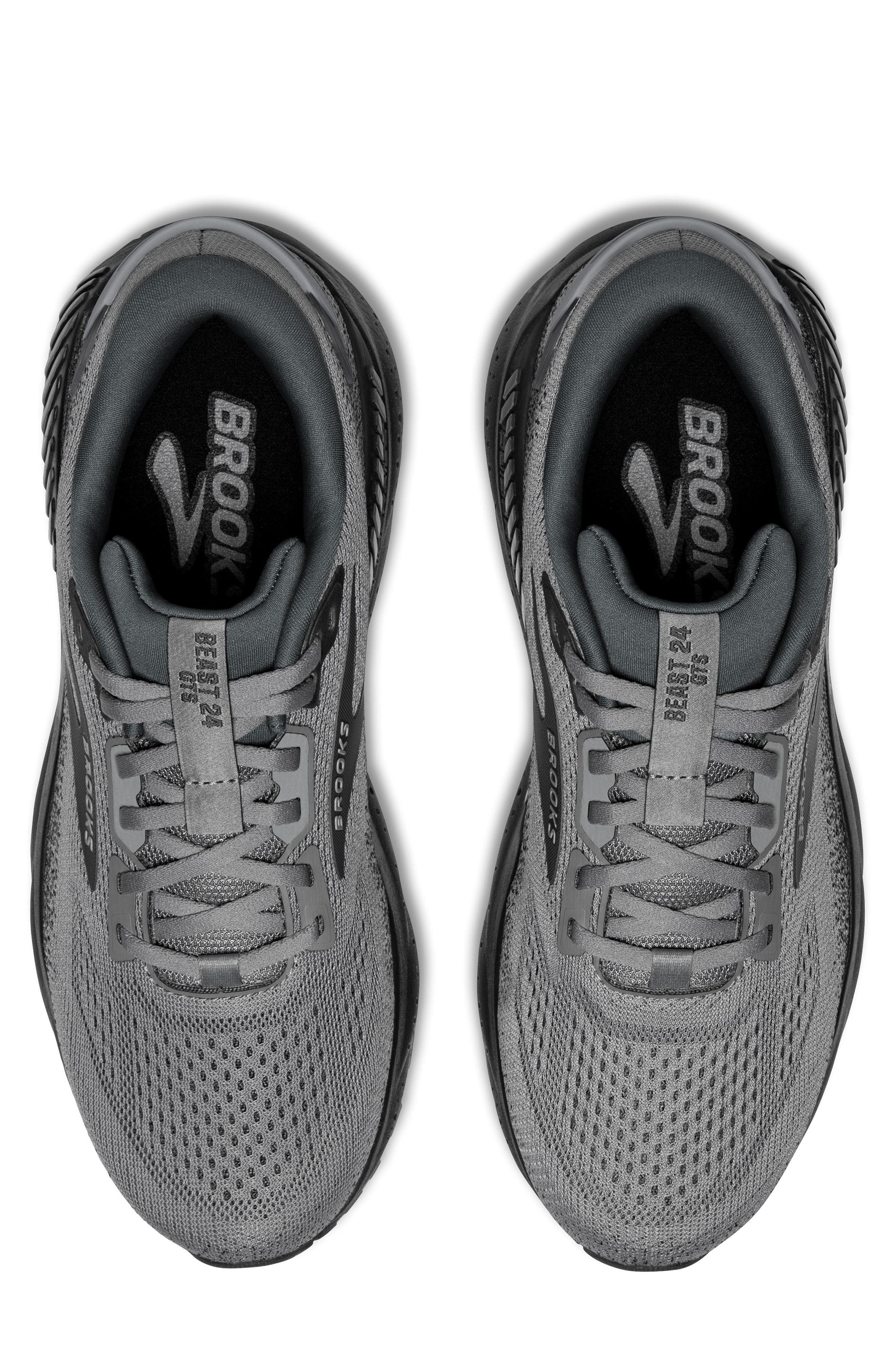Brooks Beast GTS 24 Running Shoe, Alternate, color, Primer Grey/ Ebony