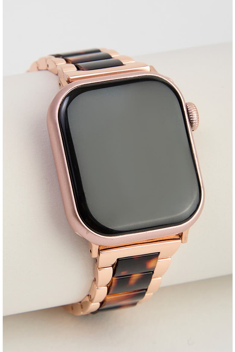Tortoiseshell Apple Watch® Watchband, Alternate, color, BROWN