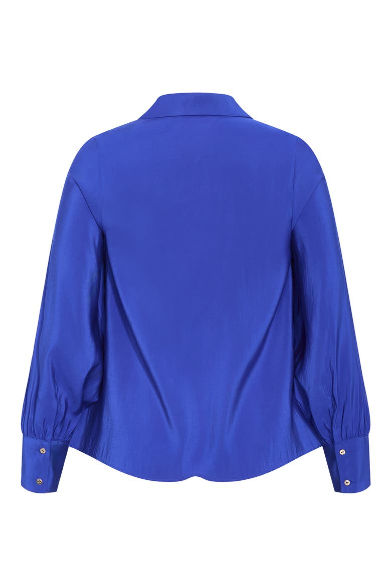 Isabella Tie Front Shirt, Alternate, color, OCEAN BLUE