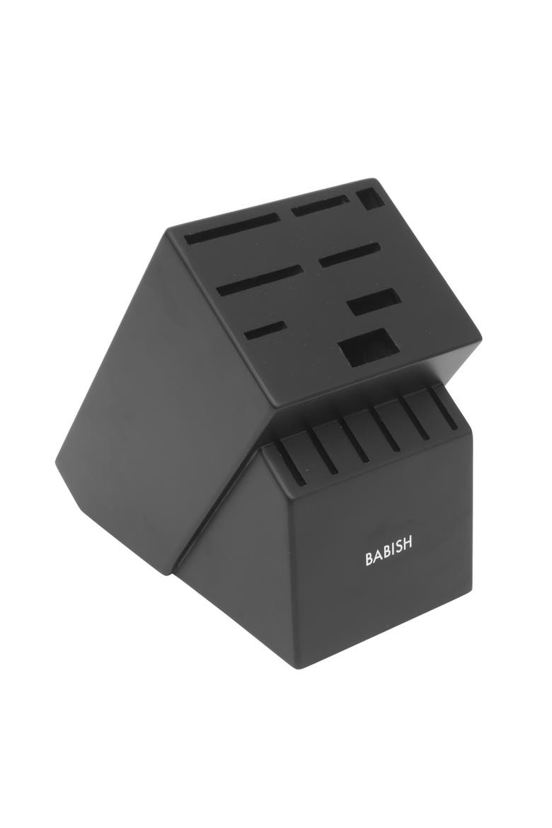 15-Piece High Carbon German Steel Full Tang Forged Knife Block Set, Alternate, color, Stainless Steel