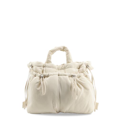 J World Puffy Convertible Tote With Adjustable Handles In Sand