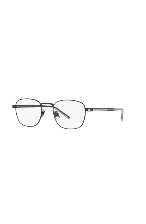 Saint Laurent 51mm Oval Optical Glasses In Black