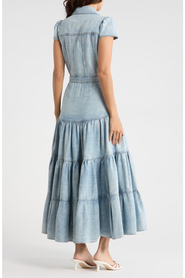 Patsy Tiered Denim Shirtdress, Alternate, color, LIGHT ADELE