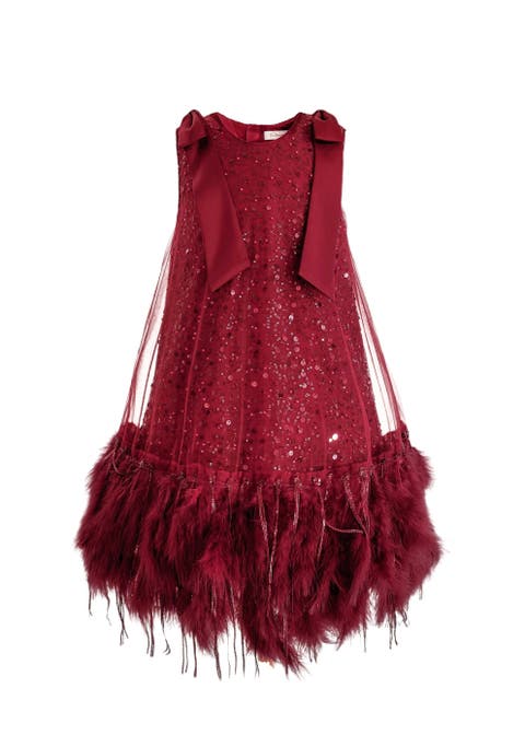 Sequin Feather Dress (Toddler, Little Kid & Big Kid)