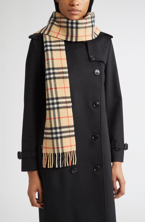 Burberry Check Cashmere Scarf In Brown