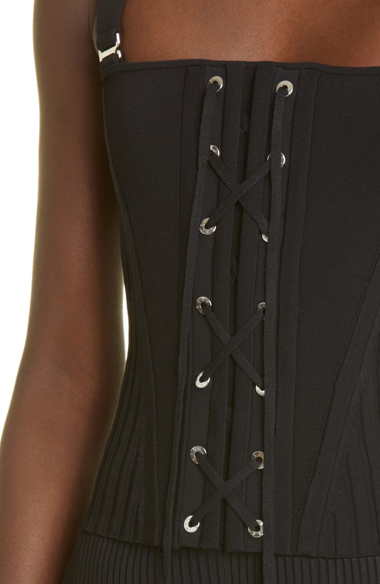 Dion Lee Body-Con Knit Corset Top, Alternate, color, 