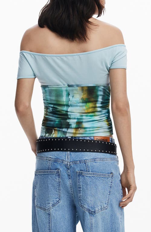 Desigual Halter Neck Top In Blue